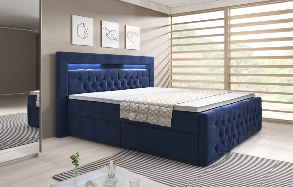 Boxspringbett ARONA mit Schubladen und Fußteil